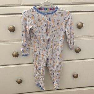 Magnetic Me Blue and Orange Sailboat Kids Footie